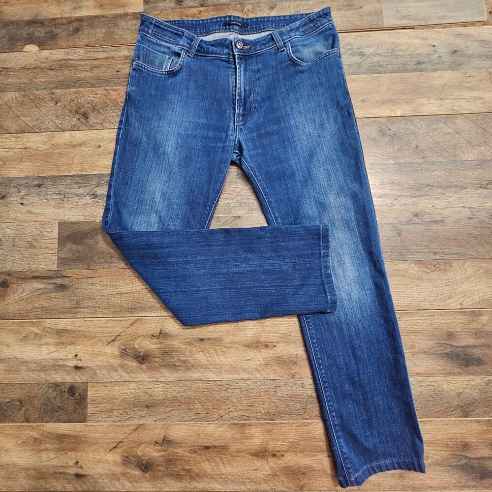 Boggi Milano Claude Jeans Mens Made in Italy Slim Fit Blue Denim Size 35 Weatern